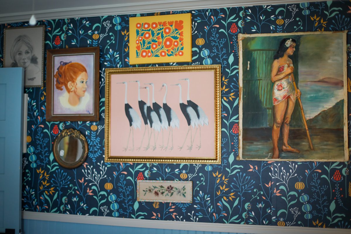 a wall of art